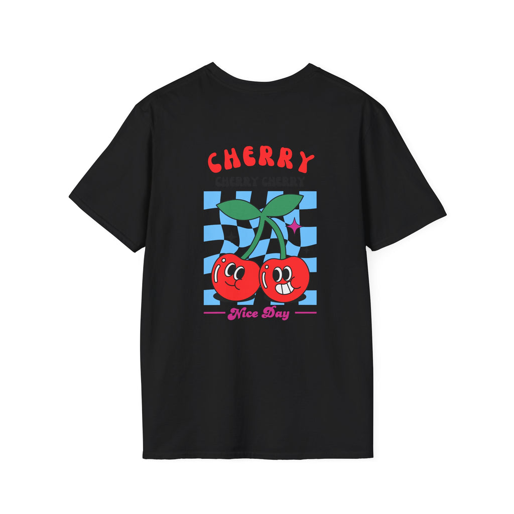 Cherry Pocket Tee — Minimal Cherry Graphic T-Shirt