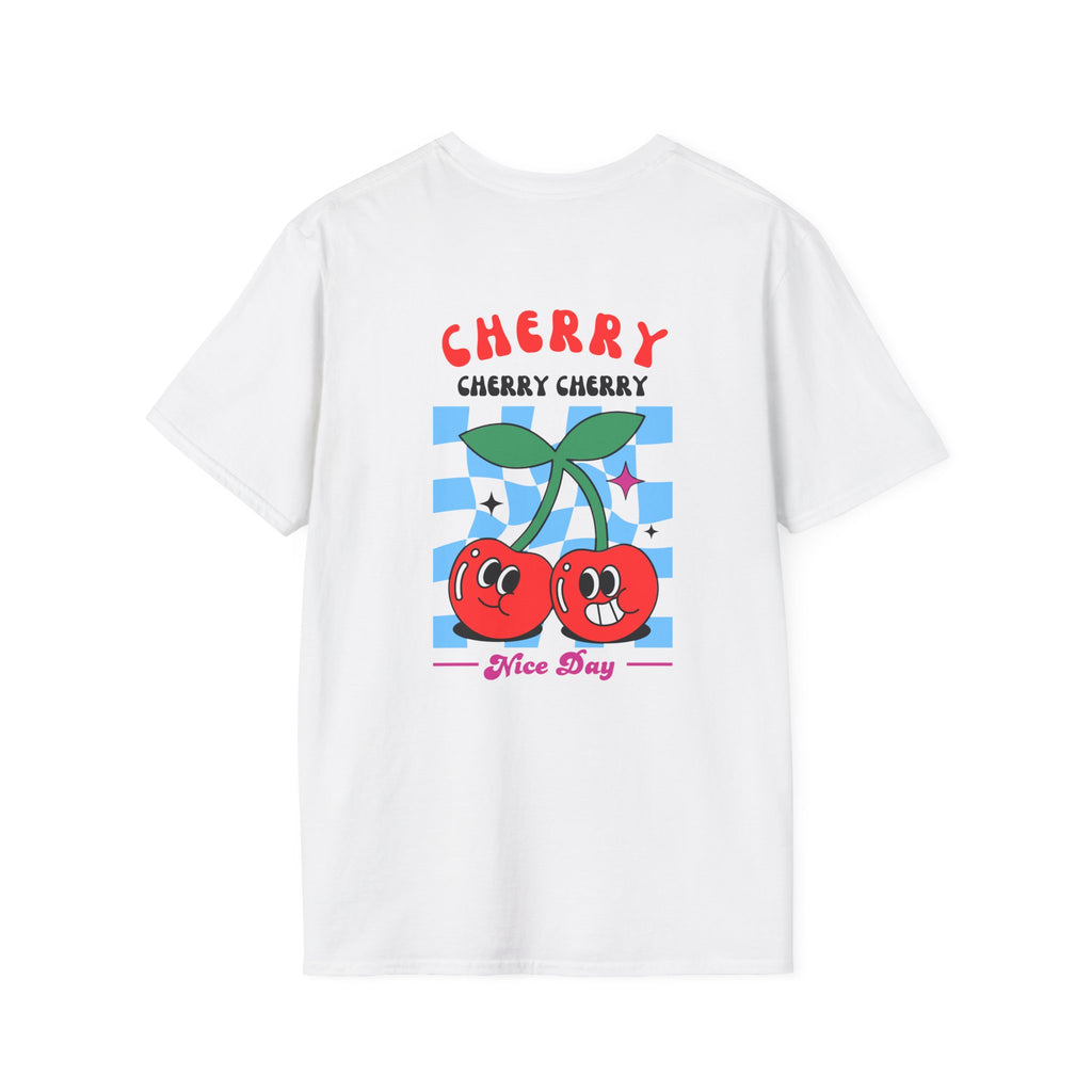 Cherry Pocket Tee — Minimal Cherry Graphic T-Shirt